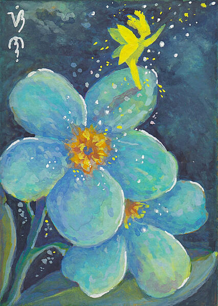Forget Me Not (2026) | 2.5 x 3.5 inches | Gouache on Watercolor Paper