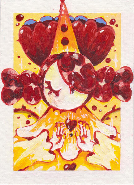 Yellow Poppy Fairy (2026) | 2.5 x 3.5 inches | Acrylic on Watercolor Paper