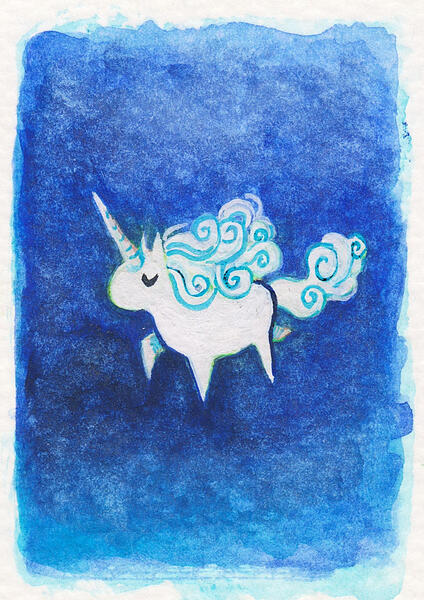 Immortal Creature (2026) 2.5 x 3.5 inches | Gouache on Watercolor Paper [SOLD]