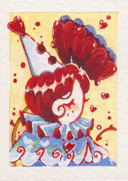 Blue Poppy Fairy (2026) | 2.5 x 3.5 inches | Acrylic on Watercolor Paper